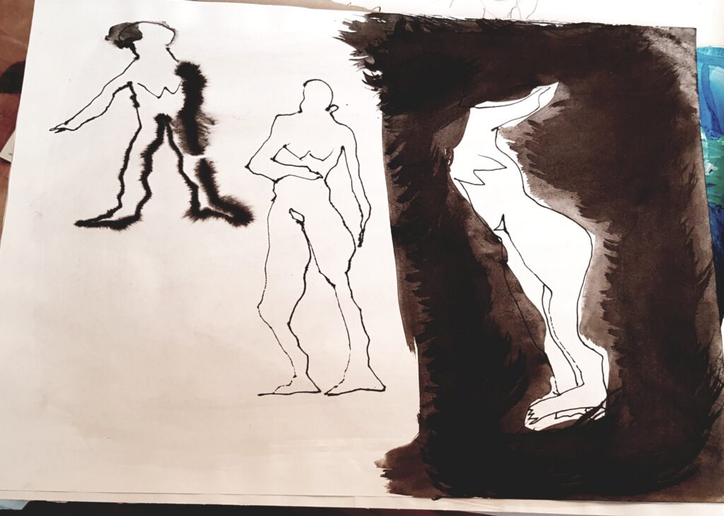 Brennende Frau – Ansicht 1