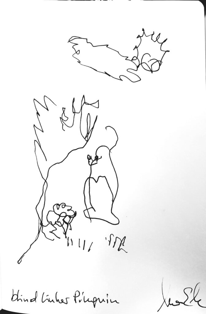 blind linker pinguin – Ansicht 1