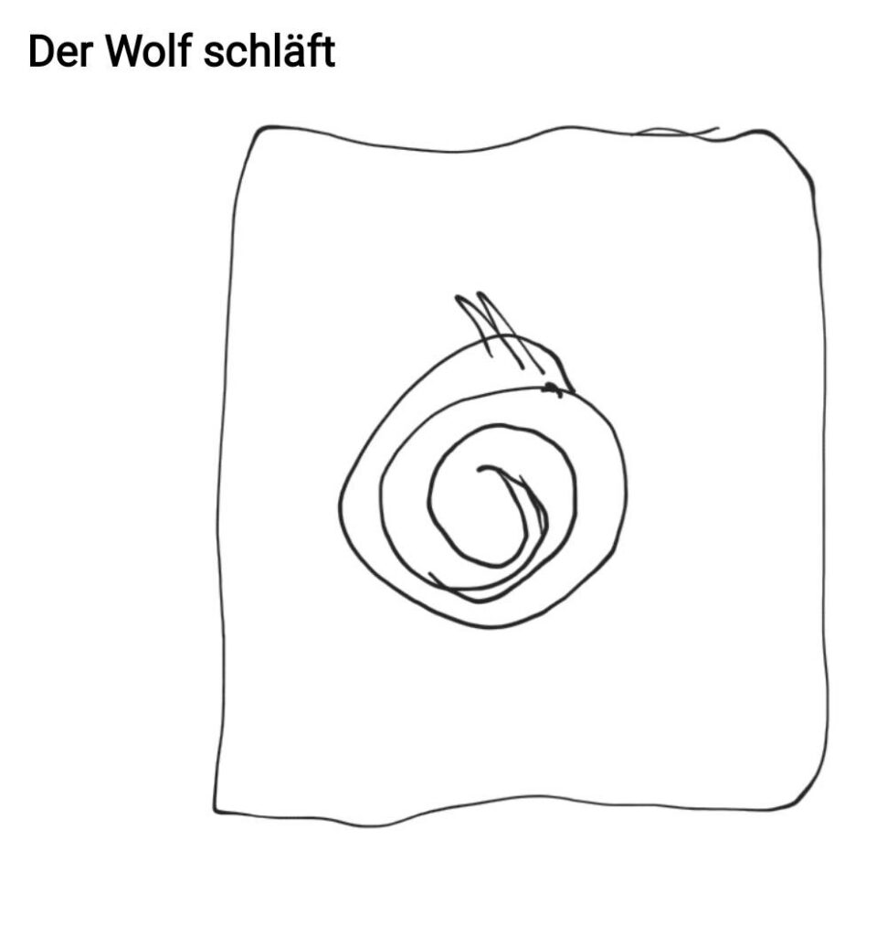 Wolf schläft – Ansicht 1