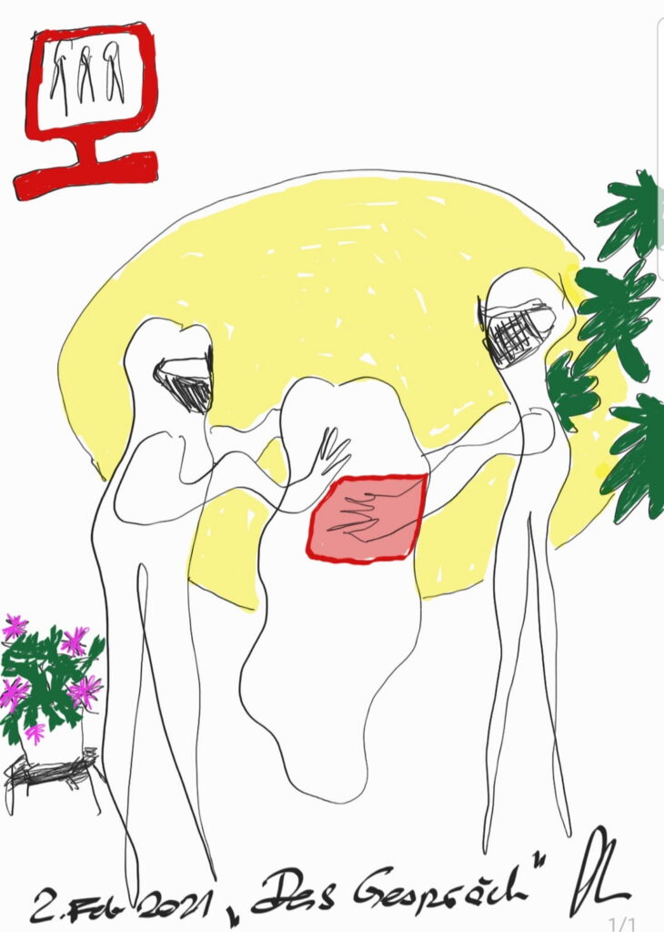 Das Gespräch – Ansicht 1