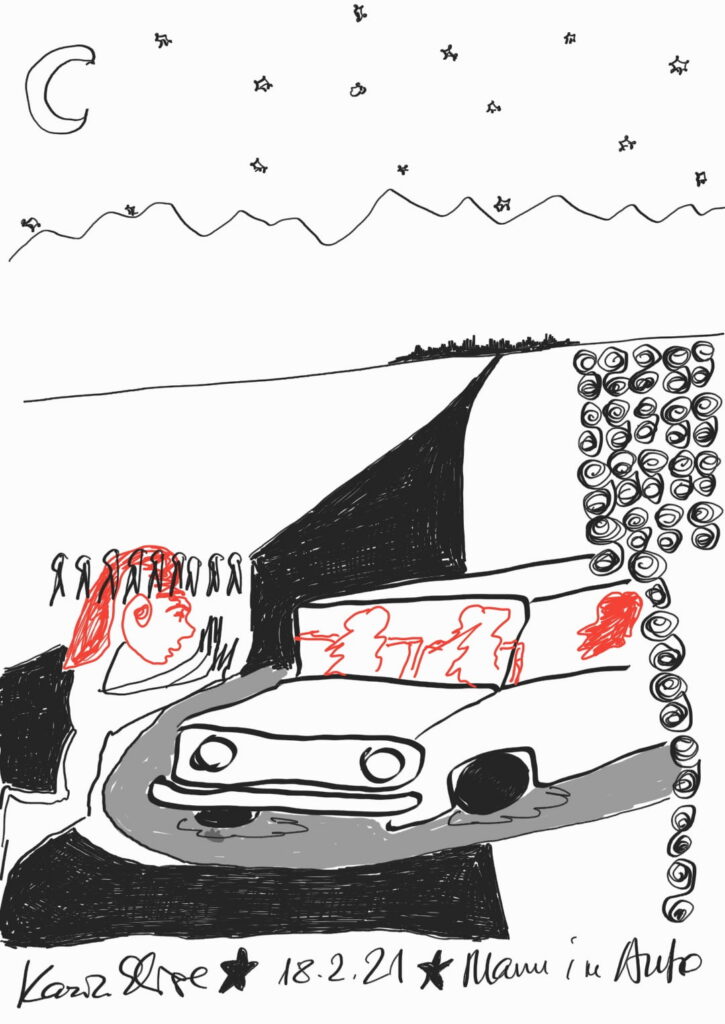 Mann im Auto – Ansicht 1