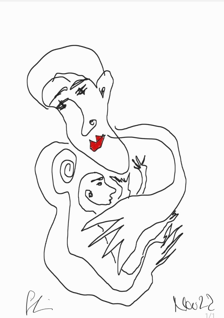 Liebende Mutter und ihr Kind – Ansicht 1