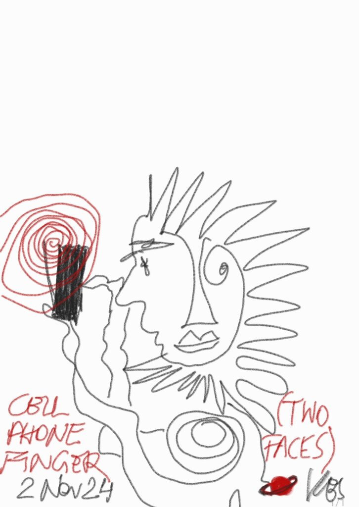 Cell phone finger