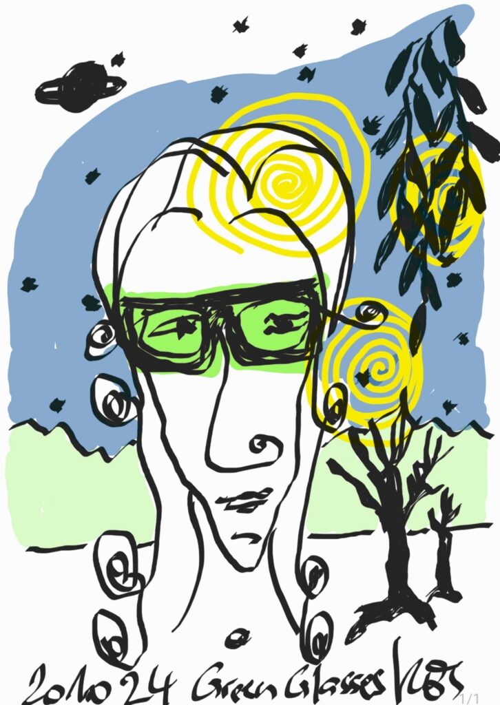 Green glasses